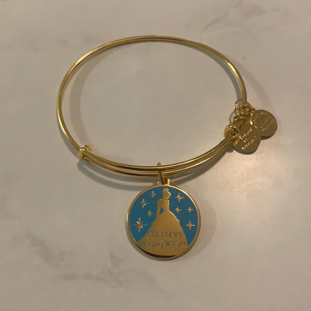 Alex and Ani Gold and Blue Bracelet